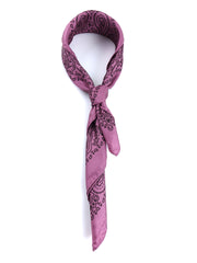Foulard lilla 70x70cm in seta stampata ABSTRA