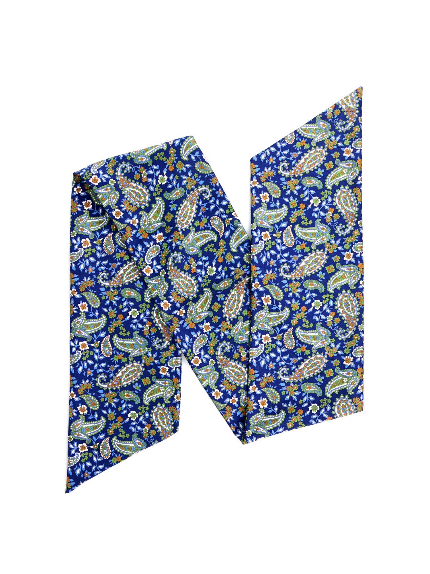 Foulard twilly blu in seta panama ABISSO