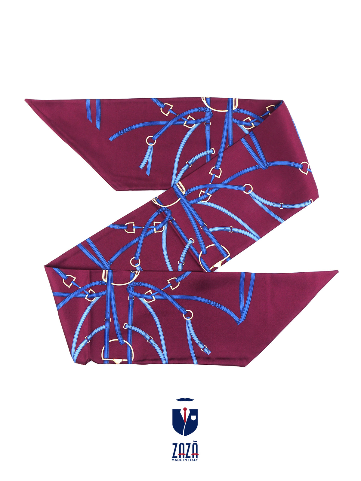 Twilly bordeaux in seta stampata REINS