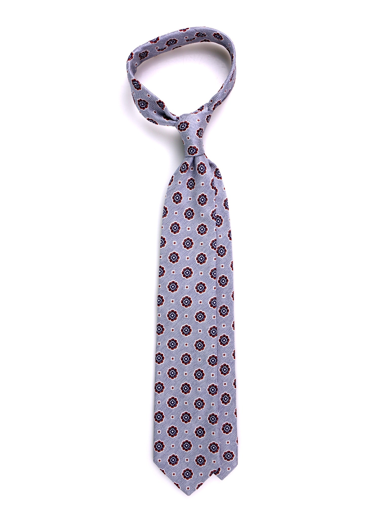 Cravatta 3 pieghe FREY seta\cotone blu