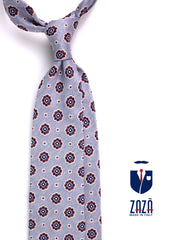 Cravatta 3 pieghe FREY seta\cotone blu