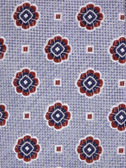 Cravatta 3 pieghe FREY seta\cotone blu