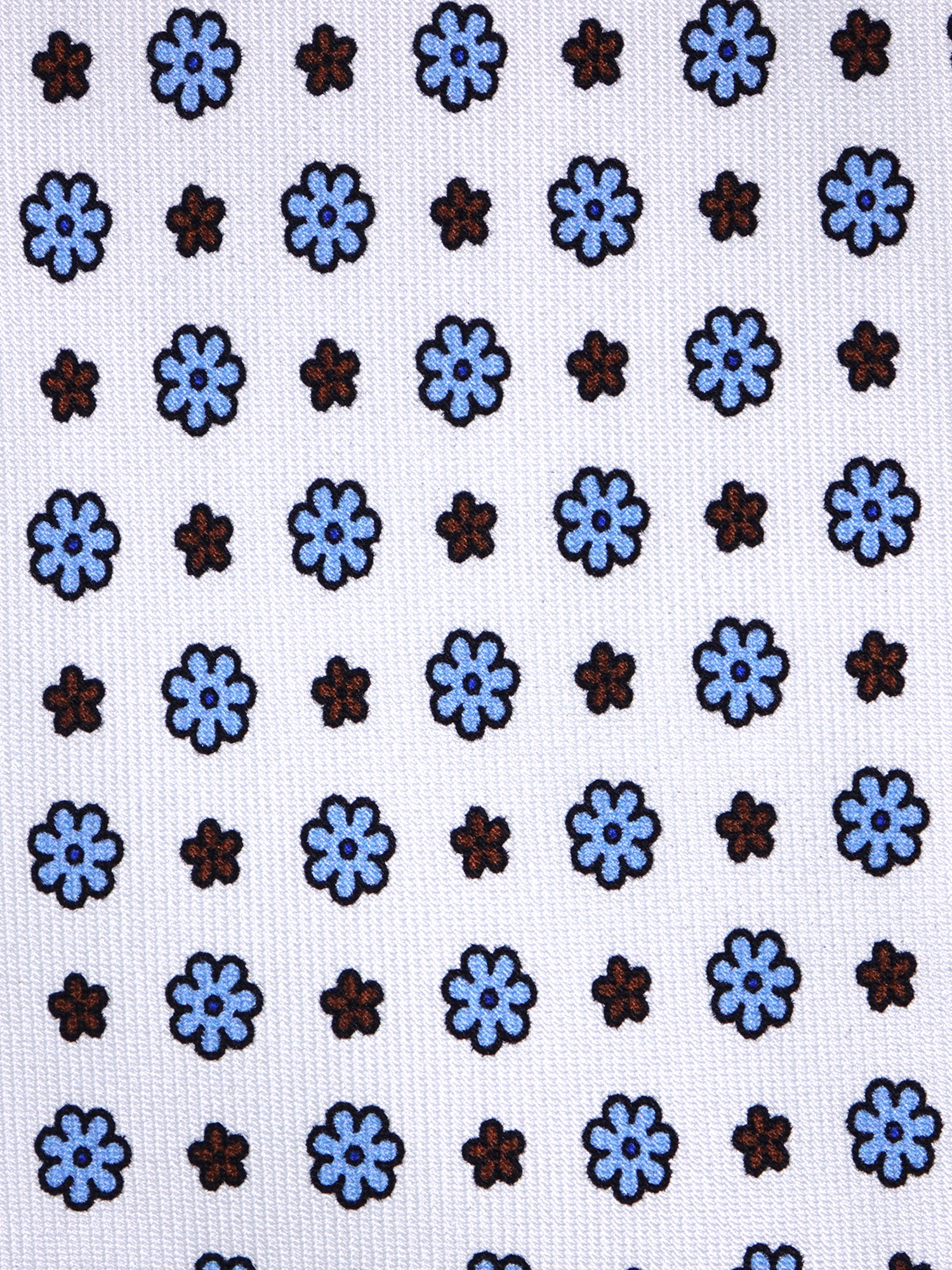 Cravatta 3 Pieghe bianco FROSTELLE seta stampata inglese