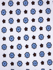 Cravatta 3 Pieghe bianco FROSTELLE seta stampata inglese