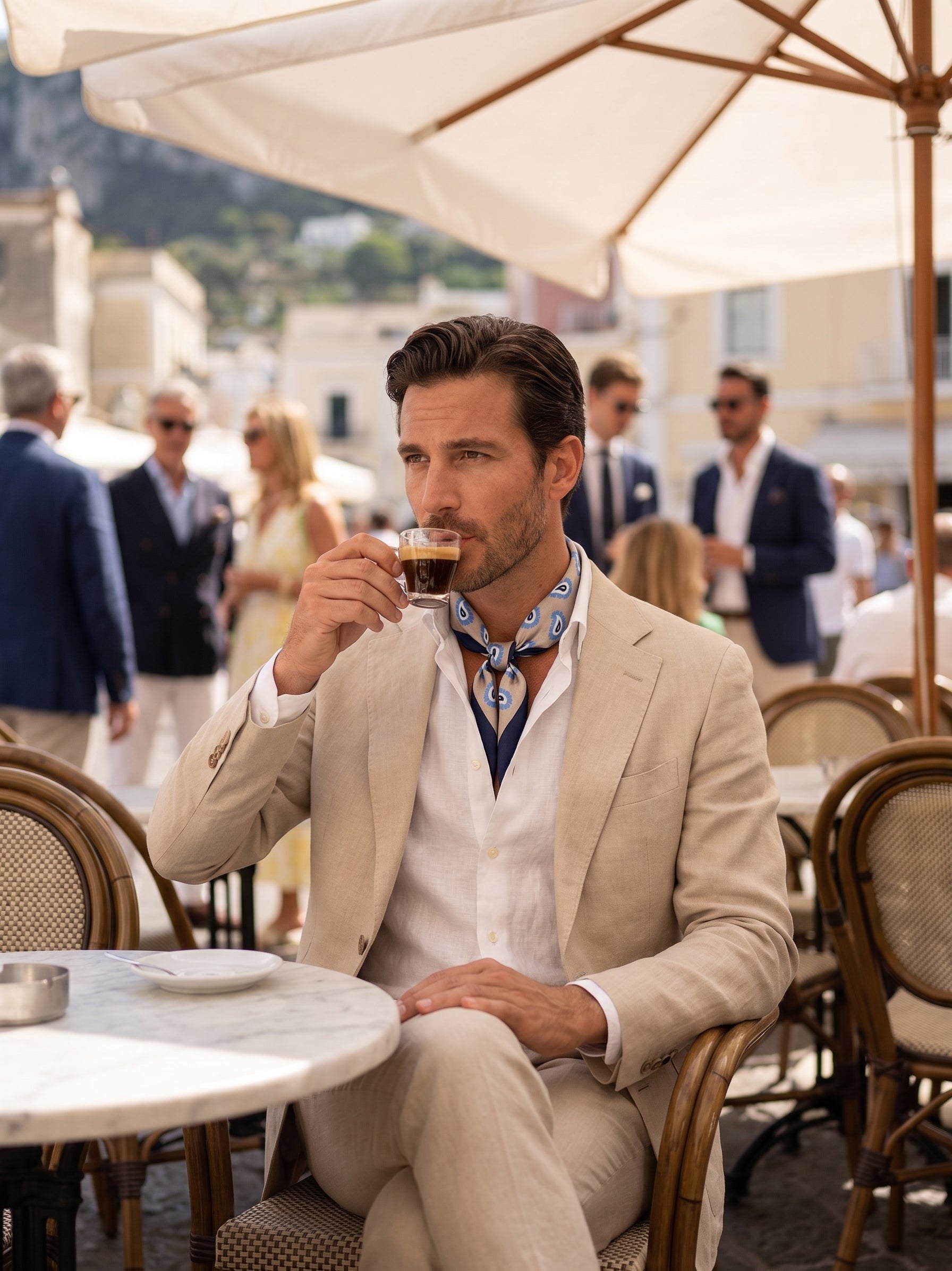 Foulard GAGGIA beige in seta stampata