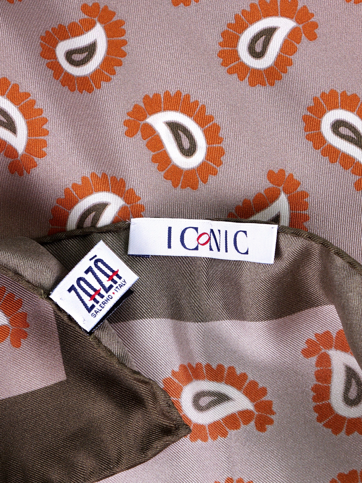 Foulard GAGGIA in seta stampata beige