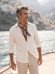 Foulard GAGGIA in seta stampata beige