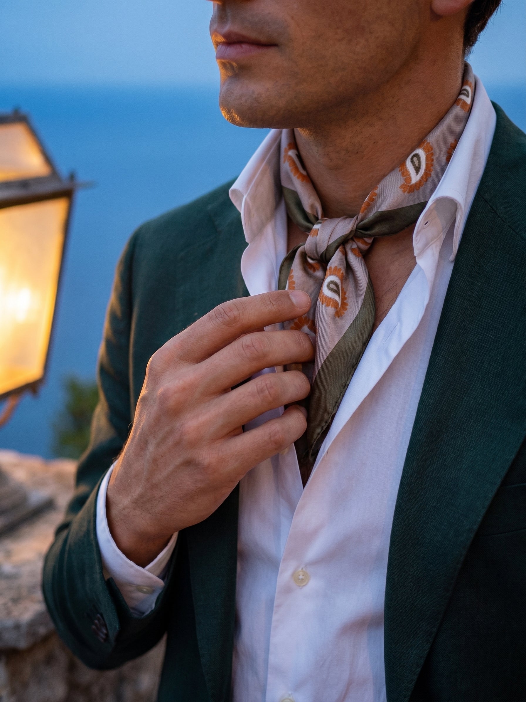 Foulard GAGGIA in seta stampata beige
