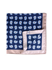 Foulard GAGGIA blu in seta stampata