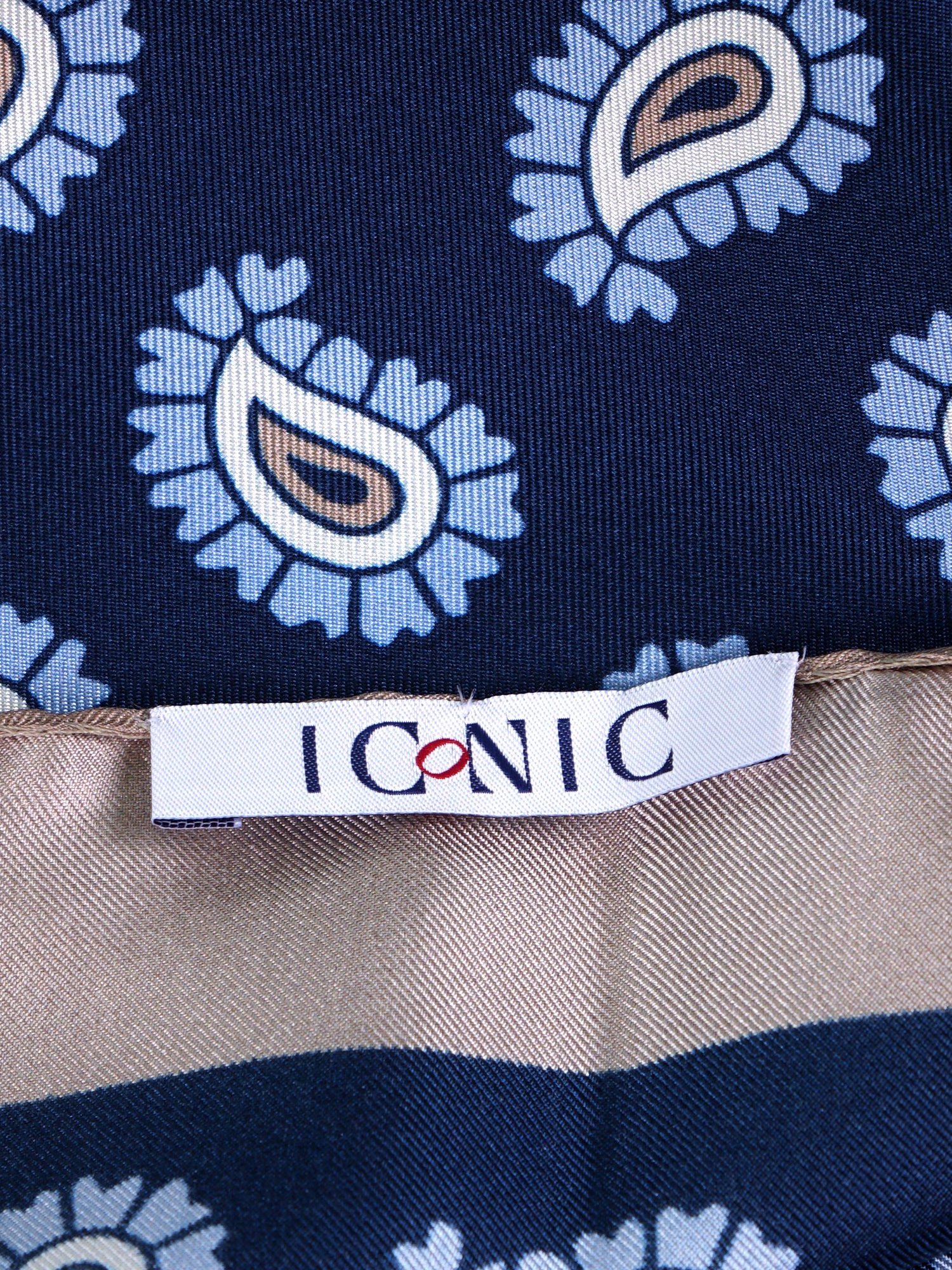 Foulard GAGGIA blu in seta stampata