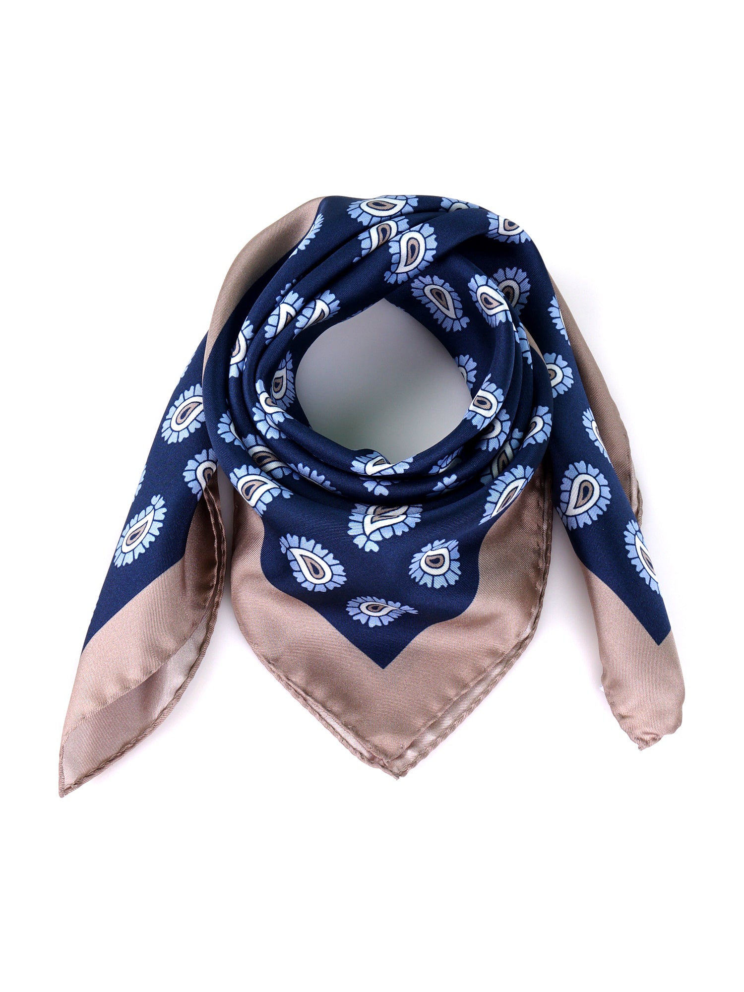 Foulard GAGGIA blu in seta stampata