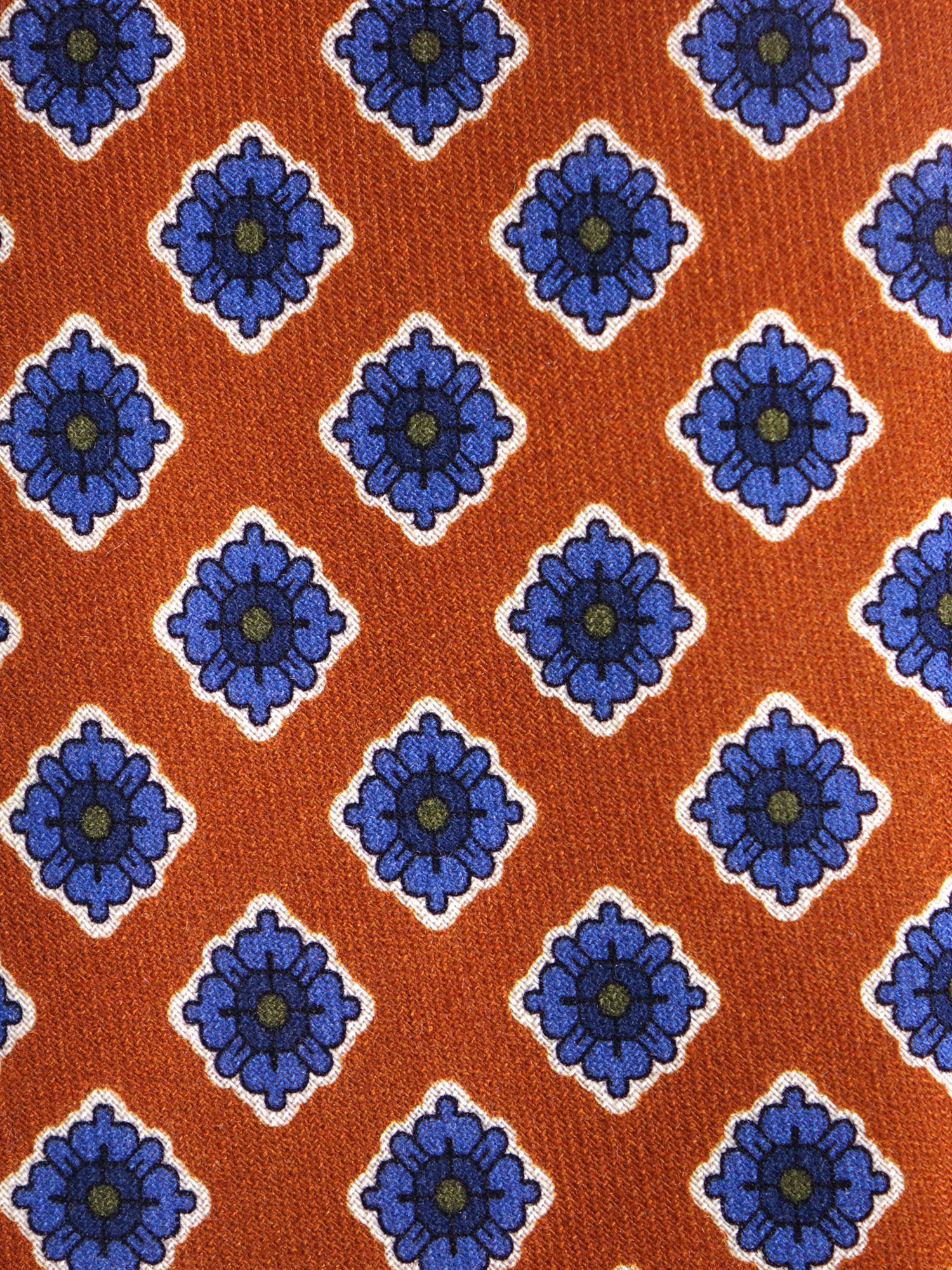 Cravatta cammello 3 Pieghe GASTONE in lana challis stampata inglese