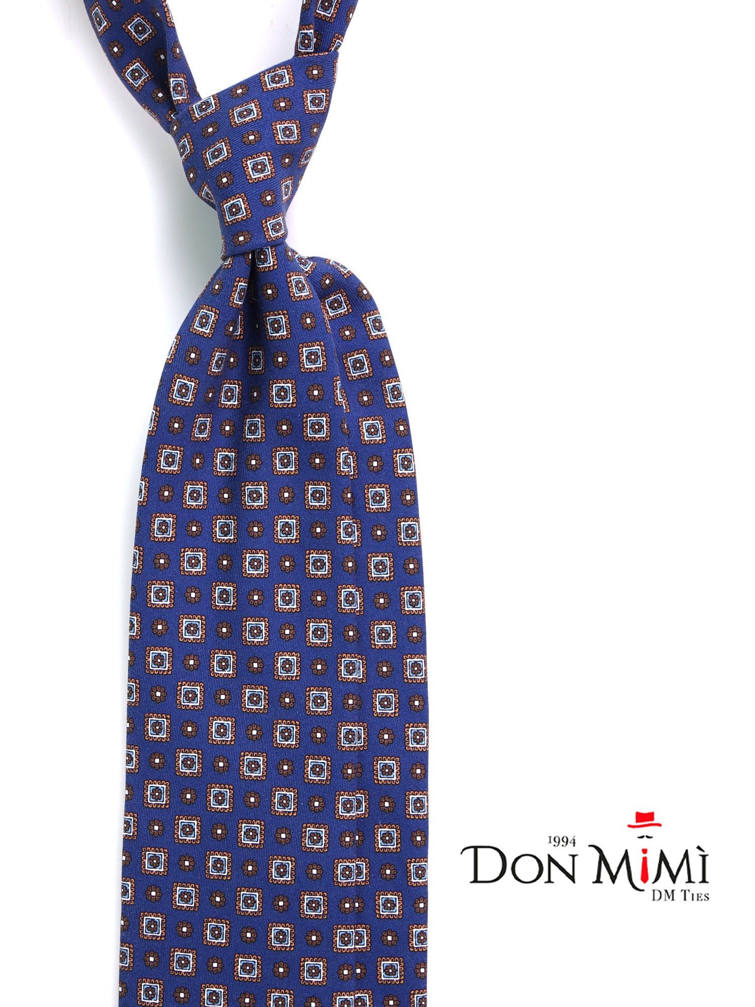 Cravatta 3 pieghe GIANGY seta madder blu