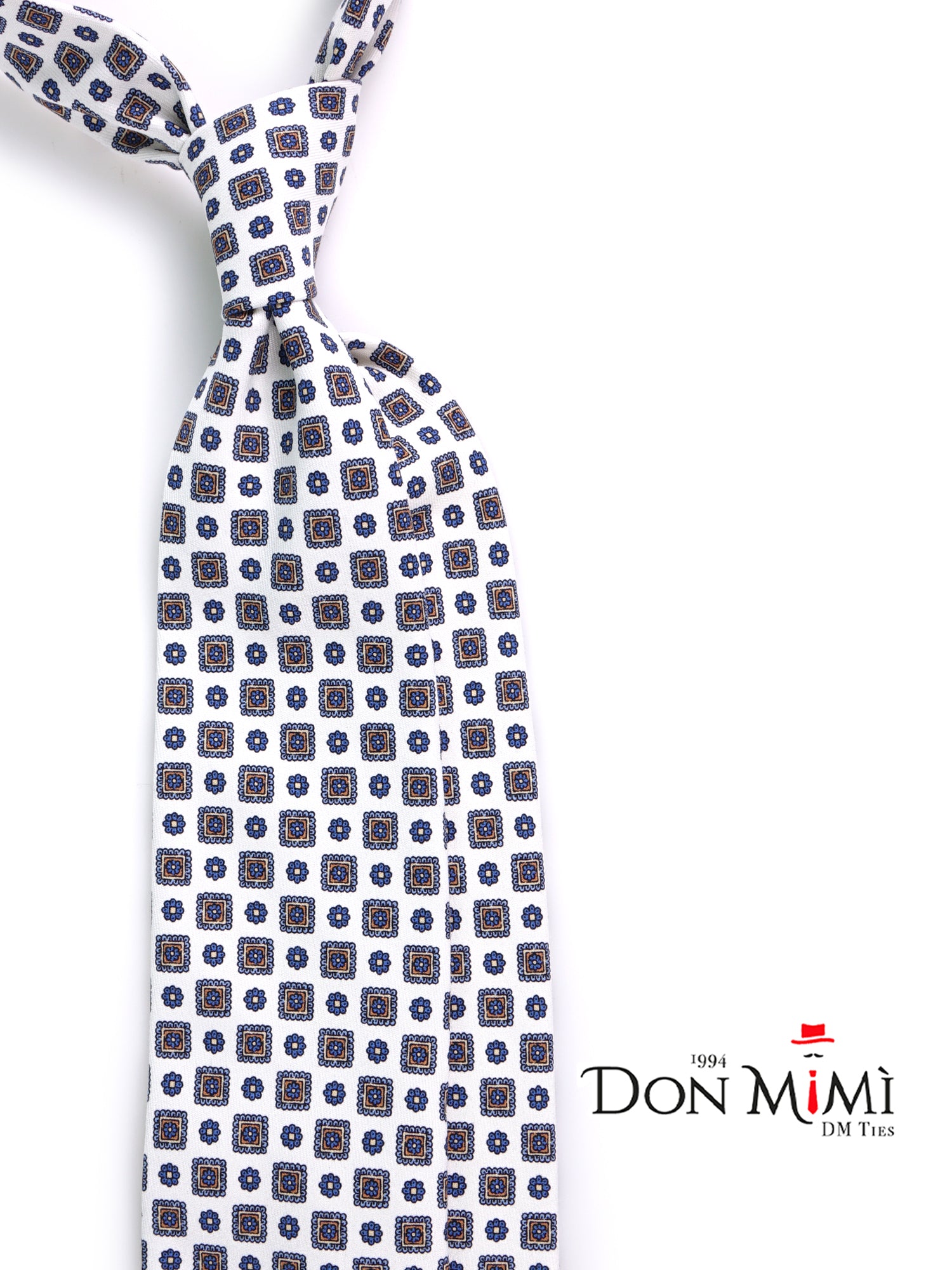 Cravatta 3 pieghe GIANGY seta madder bianco