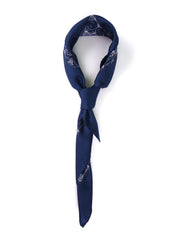 Foulard GLAZE blu in seta stampata
