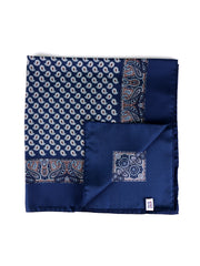 Foulard GLAZE  in seta stampata blu