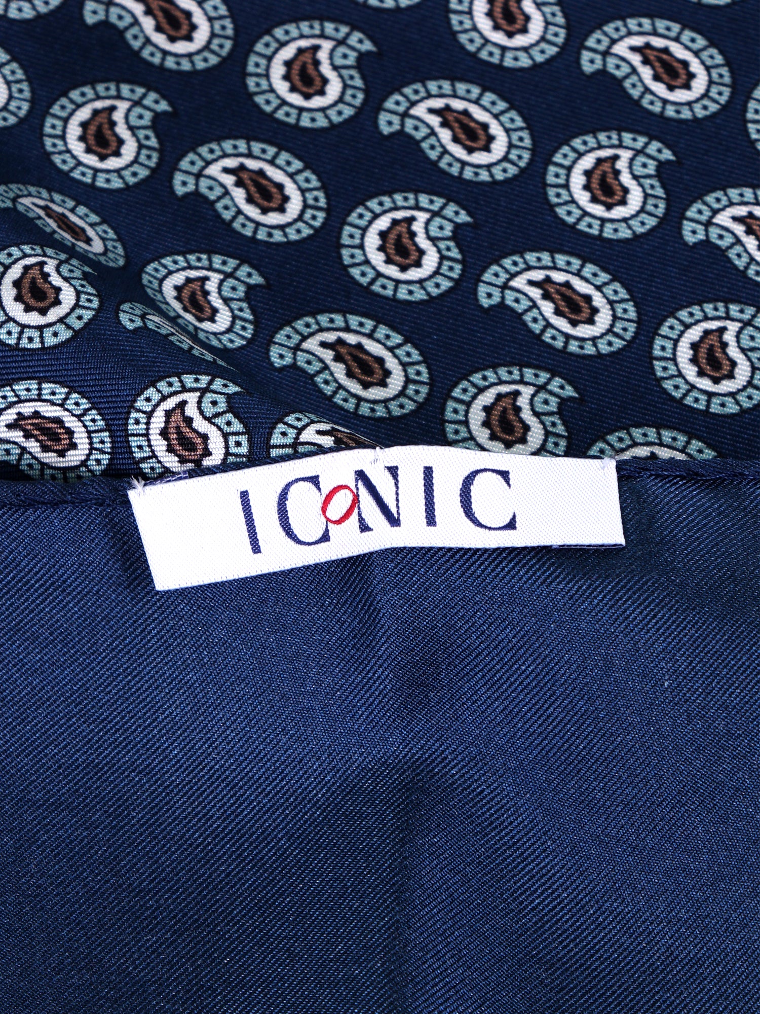 Foulard GLAZE  in seta stampata blu