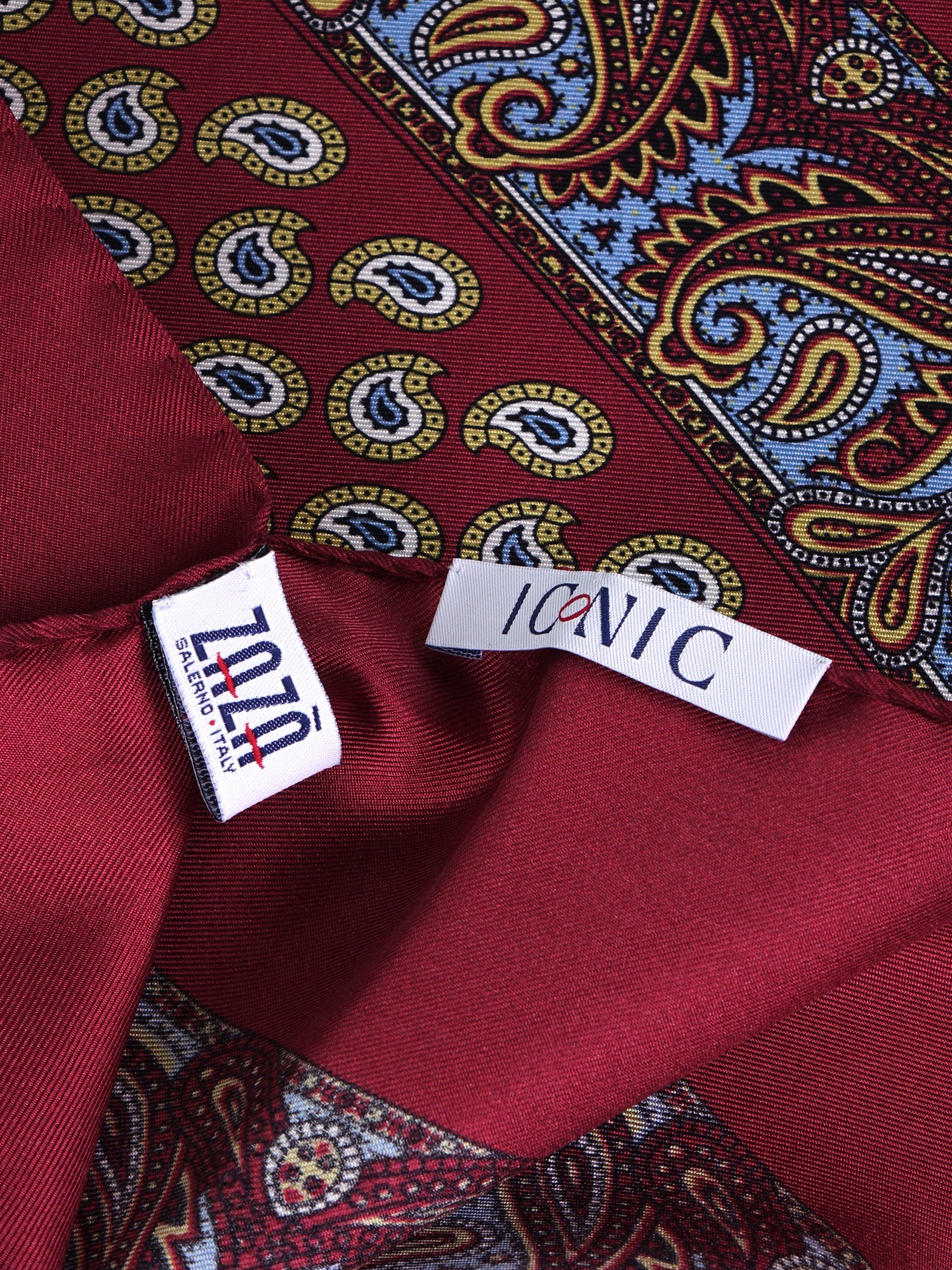 Foulard GLAZE rosso in seta stampata