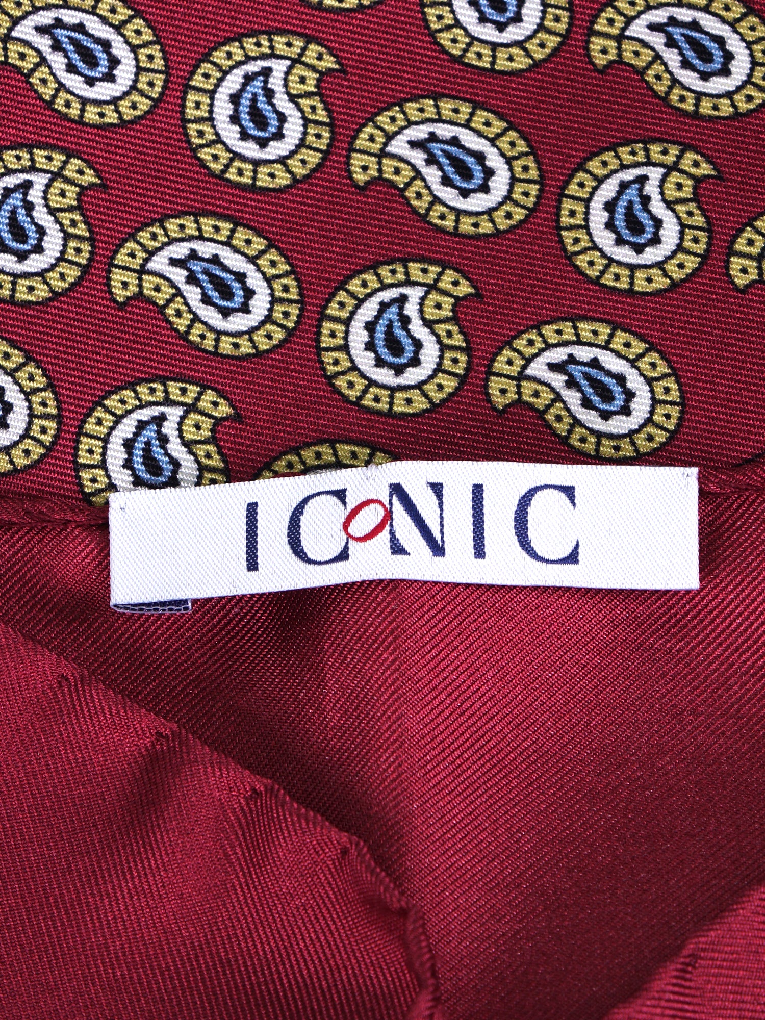 Foulard GLAZE rosso in seta stampata
