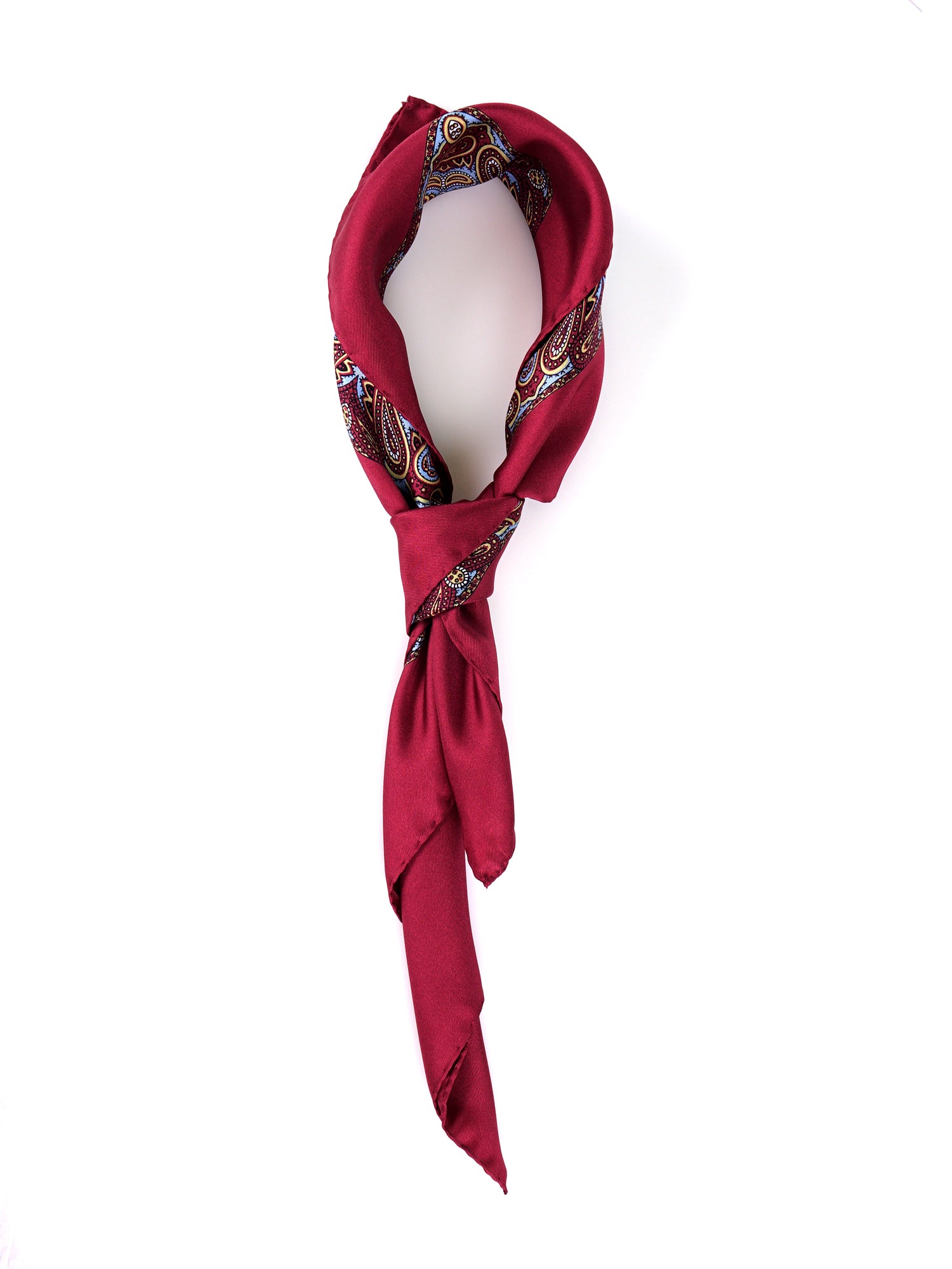 Foulard GLAZE rosso in seta stampata