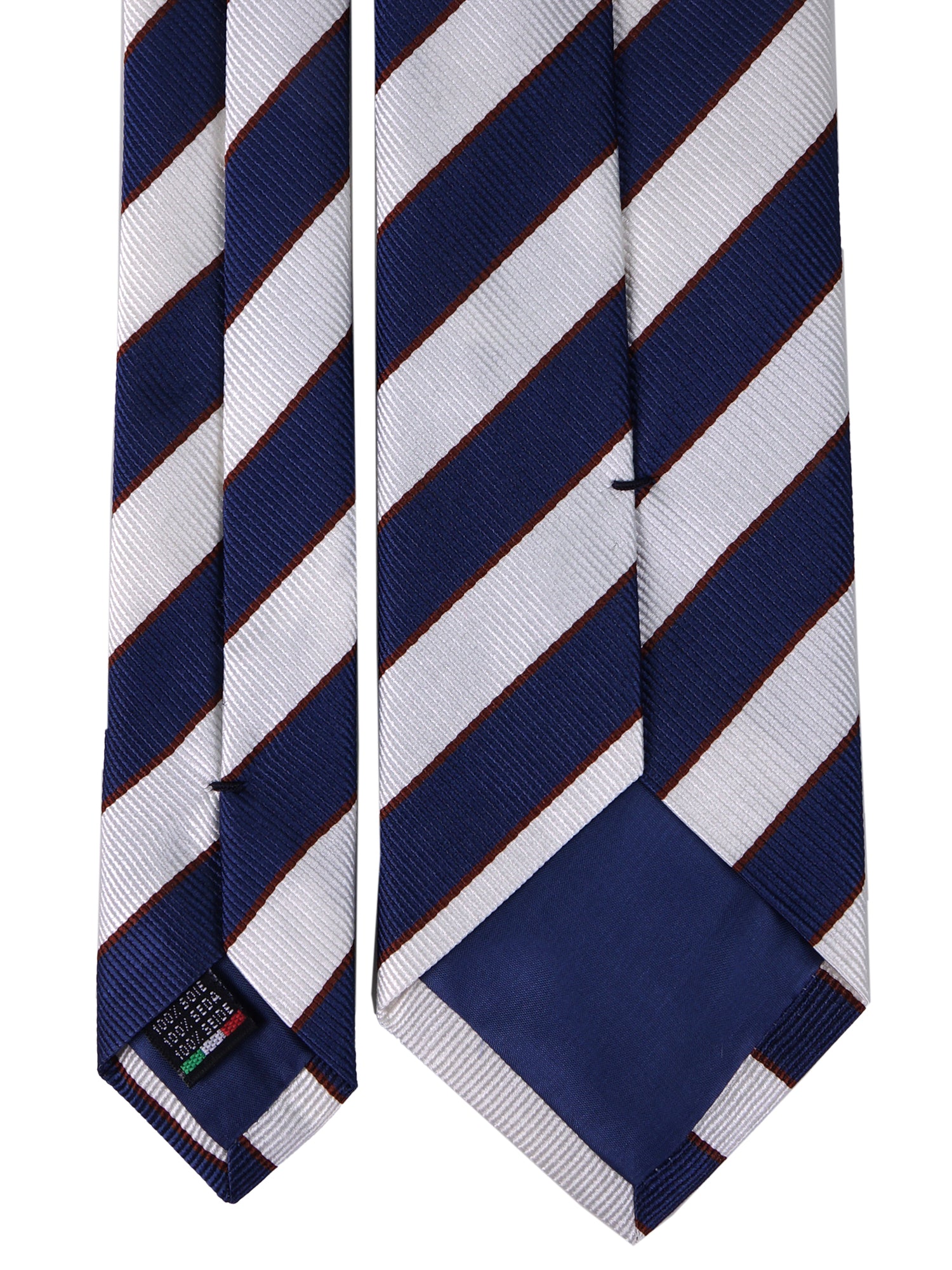 Cravatta 3 pieghe GOLDBERG in seta jacquard blu