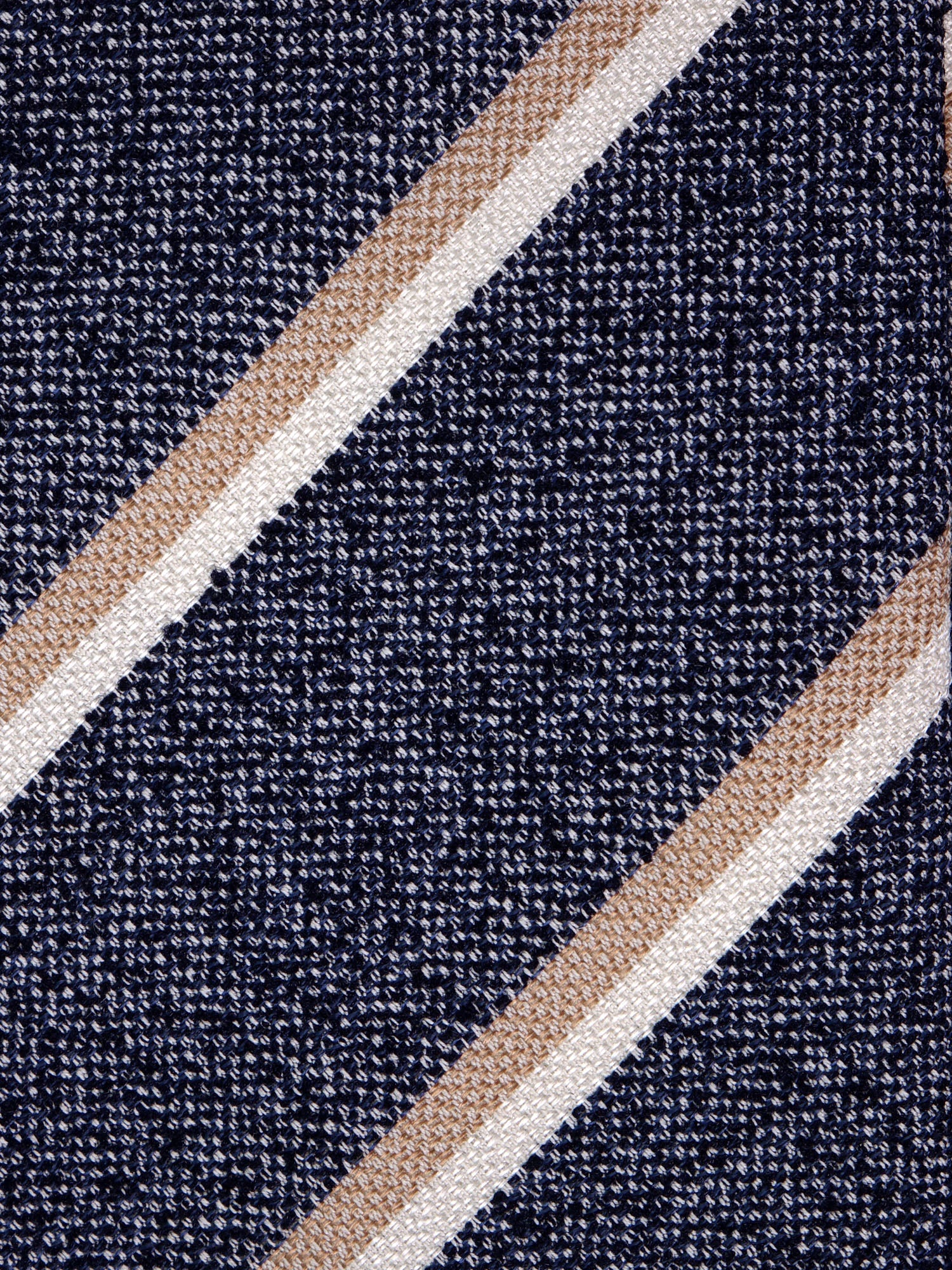 Cravatta 3 pieghe GRIMM in seta\cotone blu
