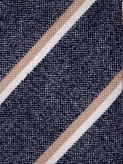 Cravatta 3 pieghe GRIMM in seta\cotone blu