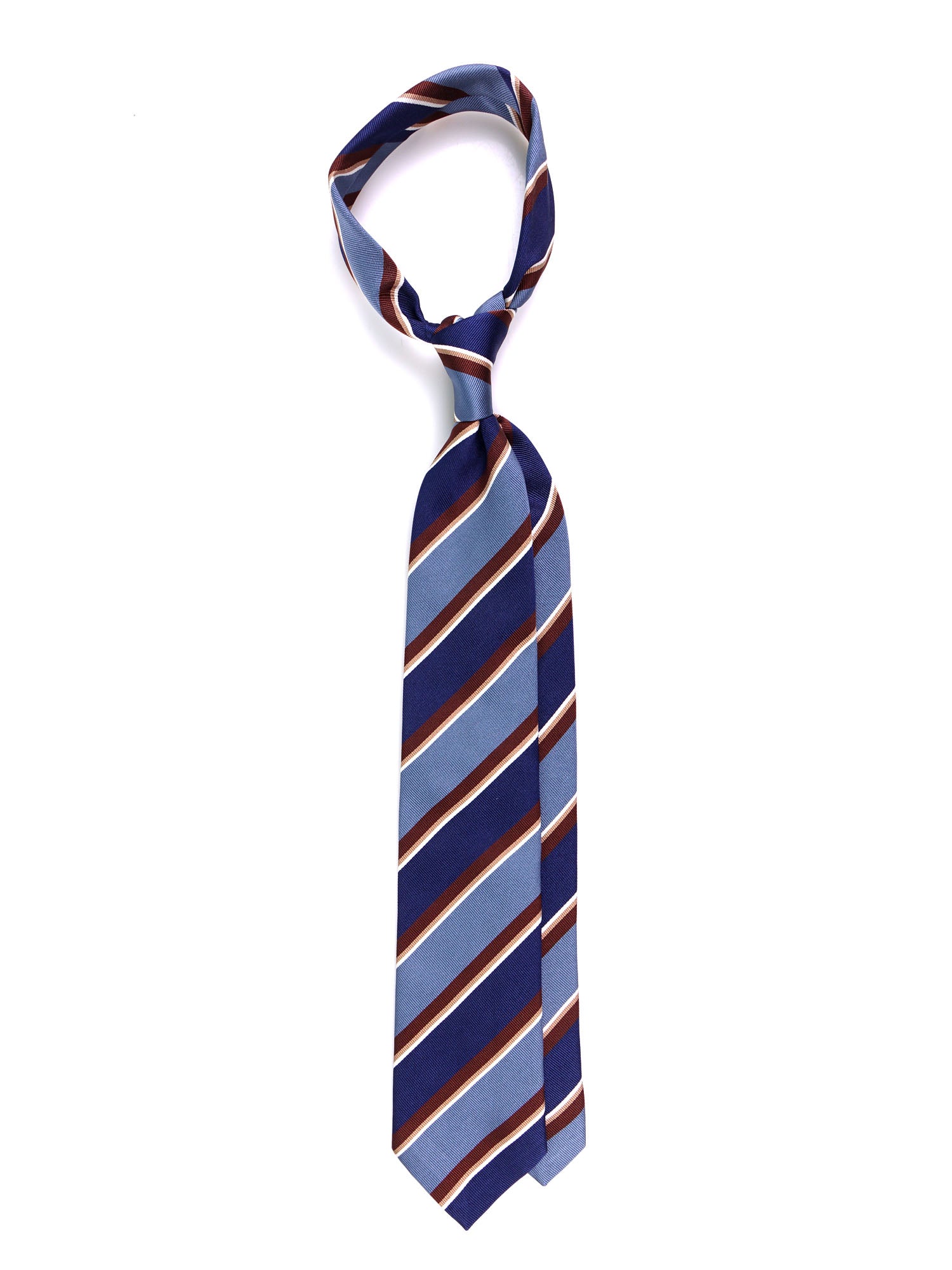 Cravatta 3 pieghe GUS in seta jacquard Blu scuro