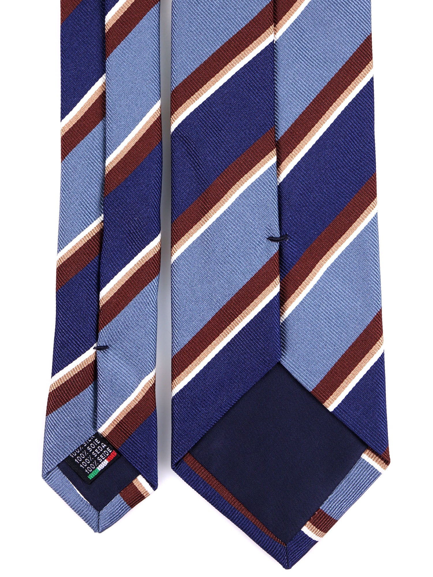 Cravatta 3 pieghe GUS in seta jacquard Blu scuro