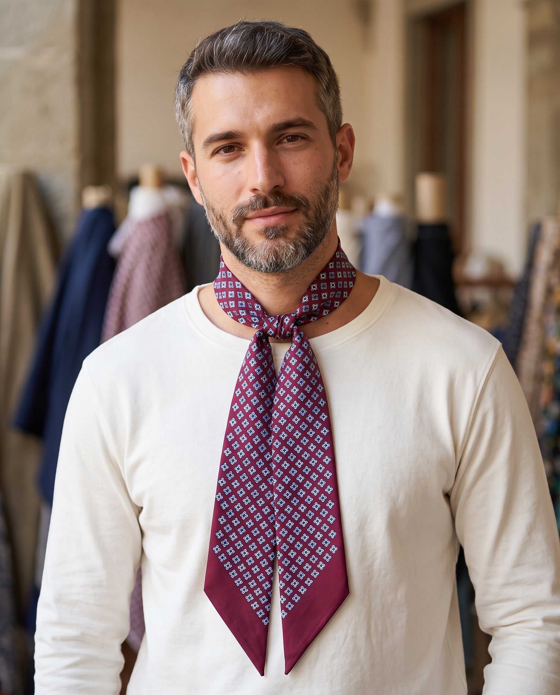 Twilly bordeaux in seta twill VICKY