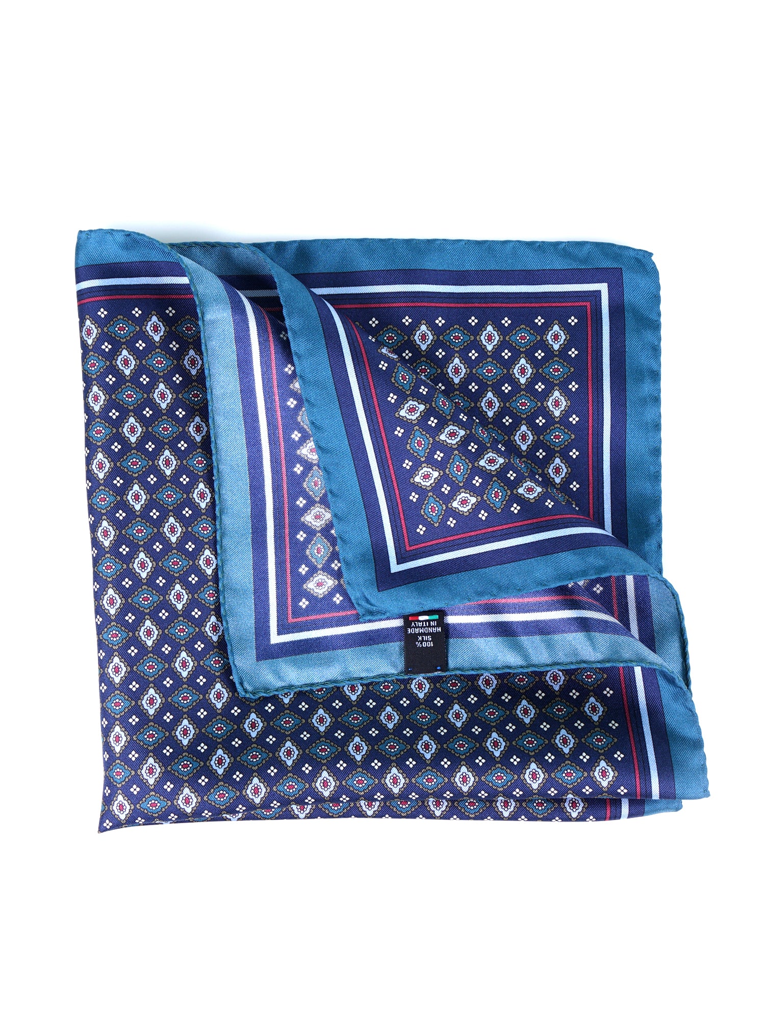 Fazzoletto da taschino blu XL in seta twill HAVOCK