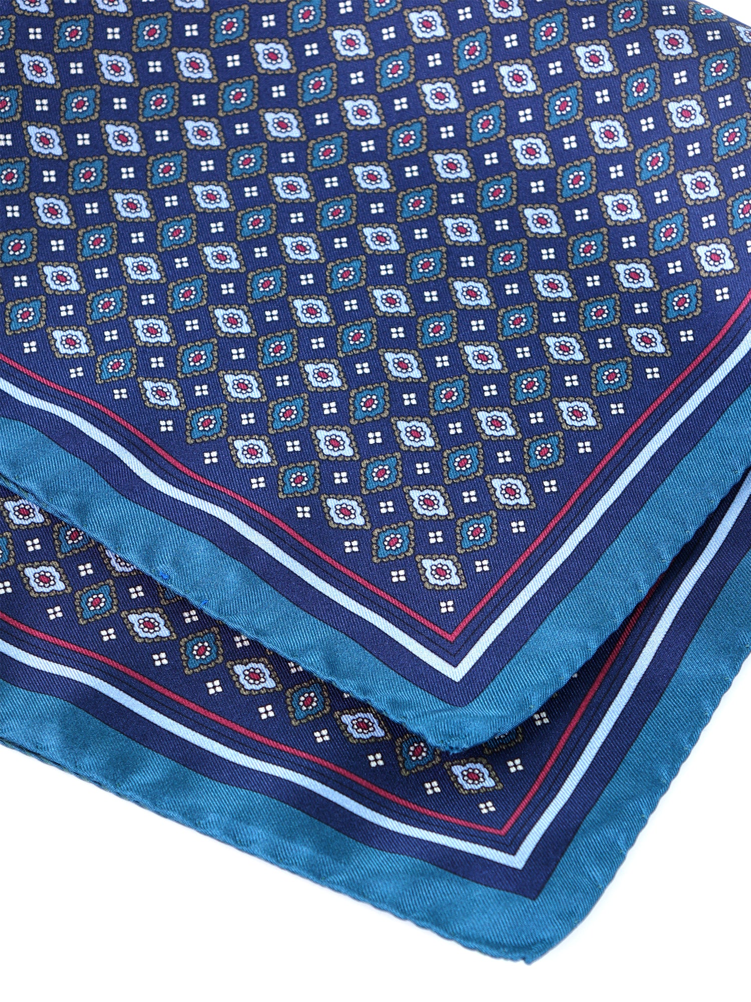 Fazzoletto da taschino blu XL in seta twill HAVOCK