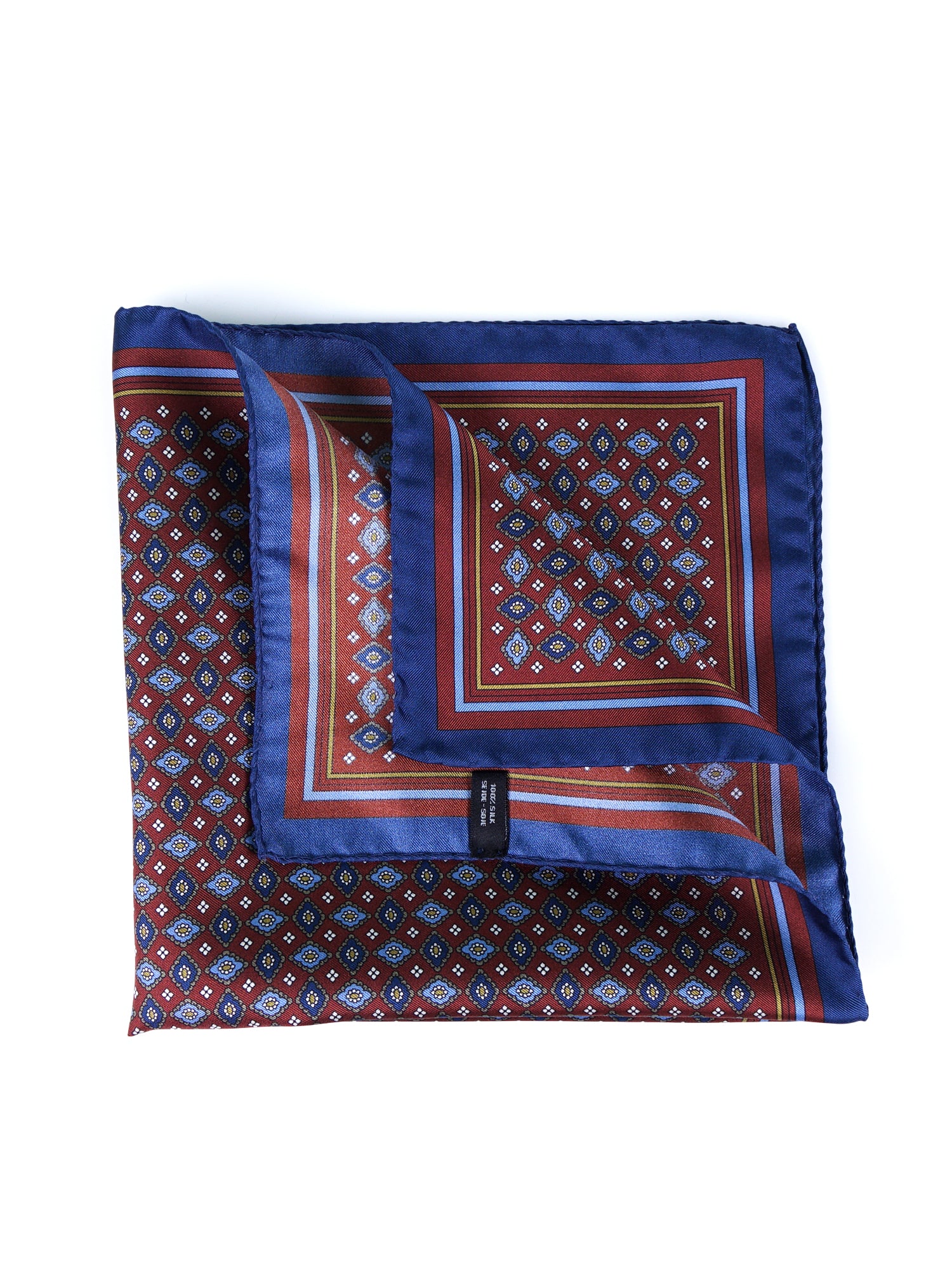Fazzoletto da taschino marrone XL in seta twill HAVOCK