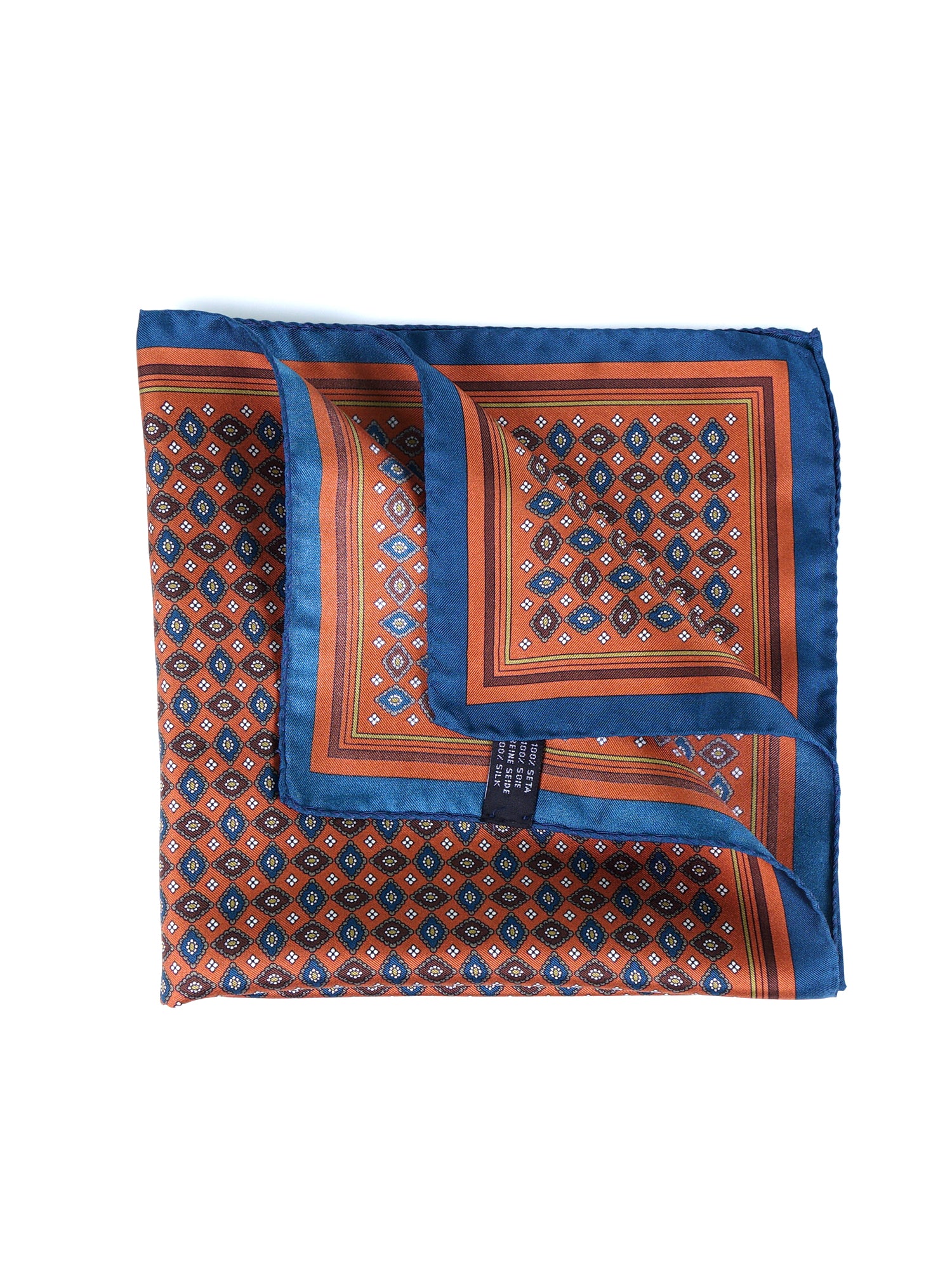 Fazzoletto da taschino arancione XL in seta twill HAVOCK