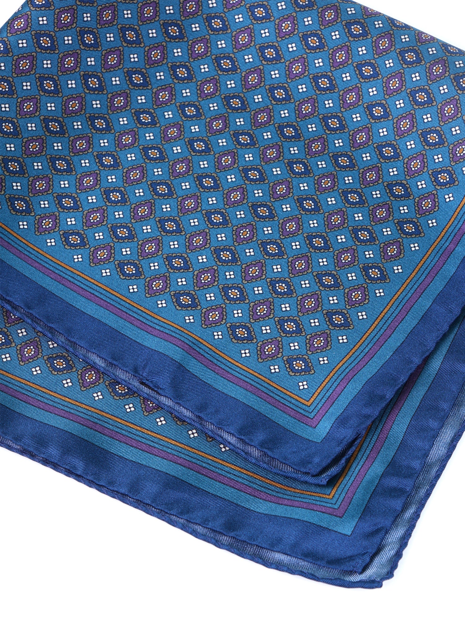 Fazzoletto da taschino ottanio XL in seta twill HAVOCK