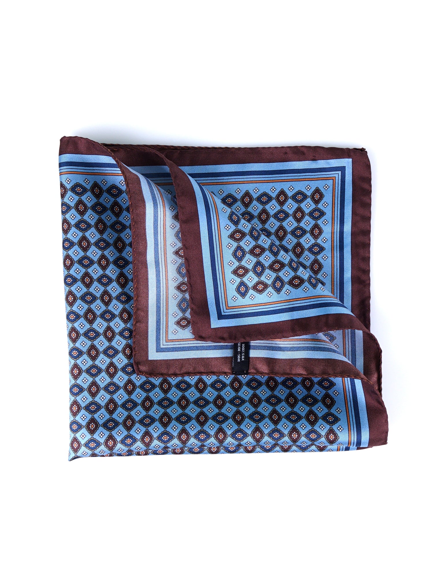 Fazzoletto da taschino celeste XL in seta twill HAVOCK