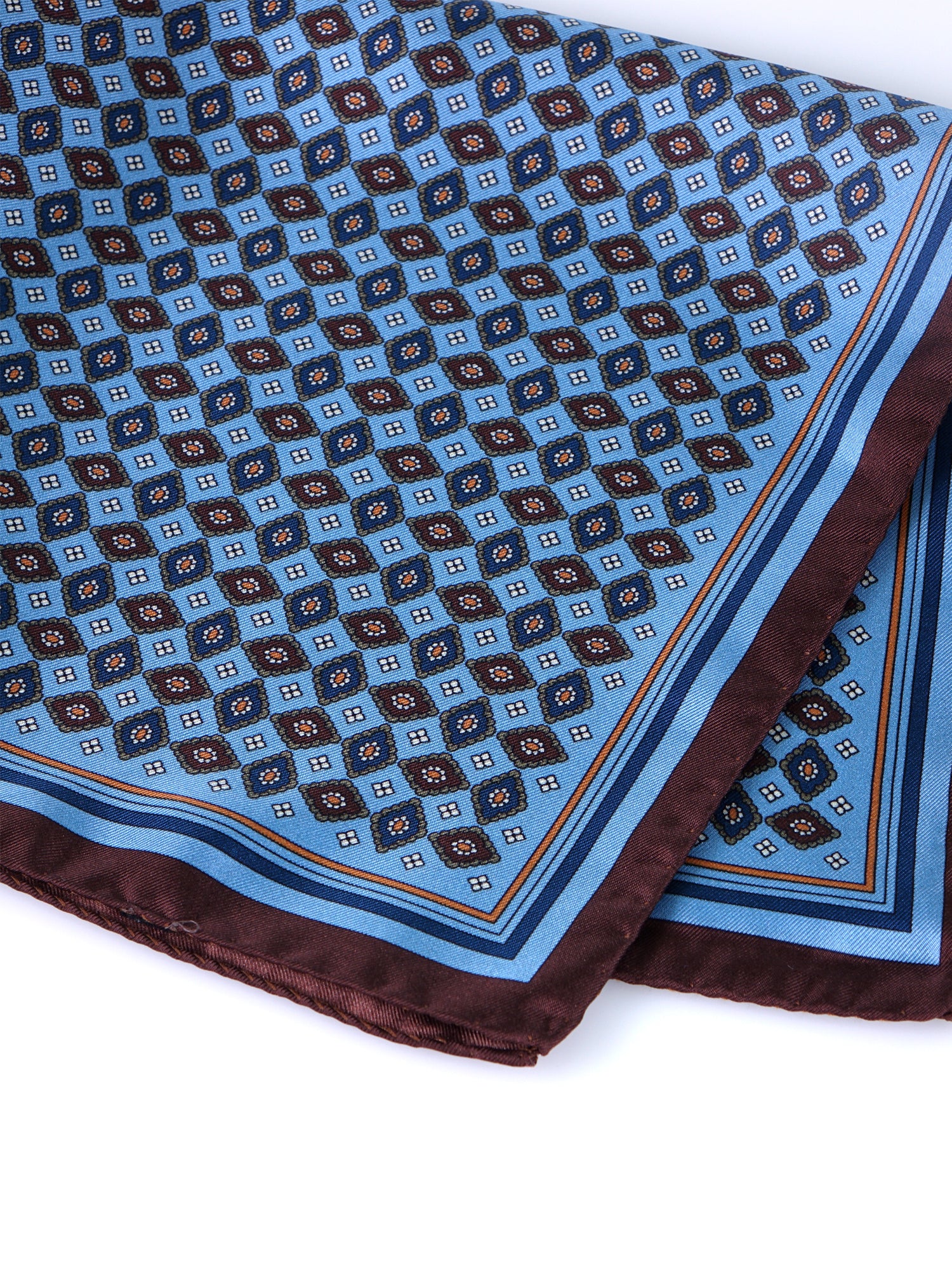 Fazzoletto da taschino celeste XL in seta twill HAVOCK
