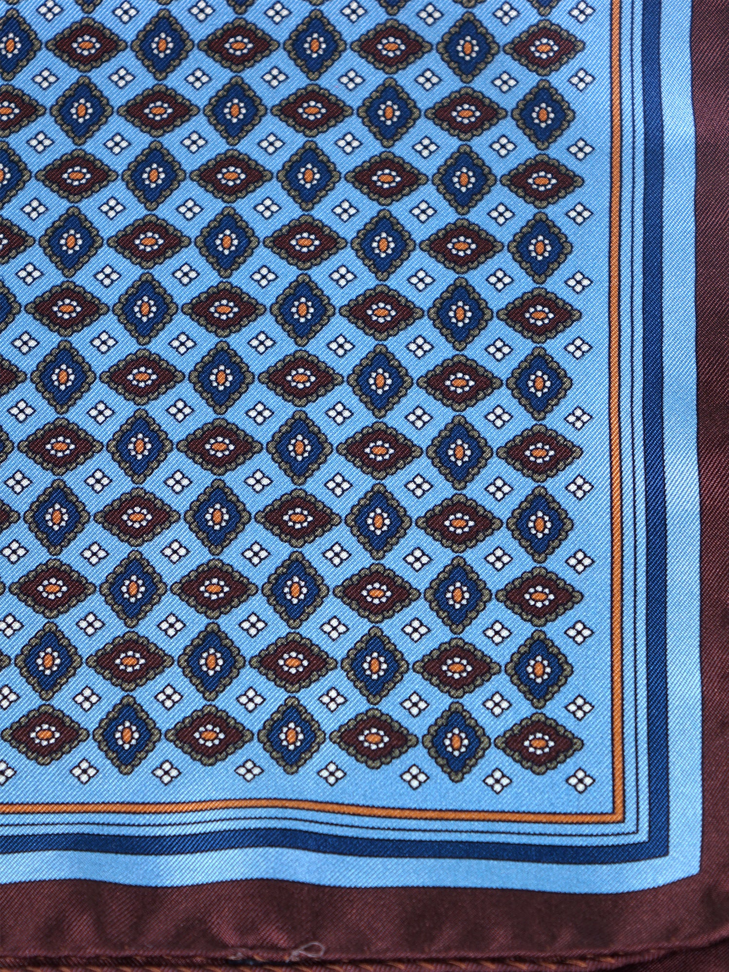 Fazzoletto da taschino celeste XL in seta twill HAVOCK