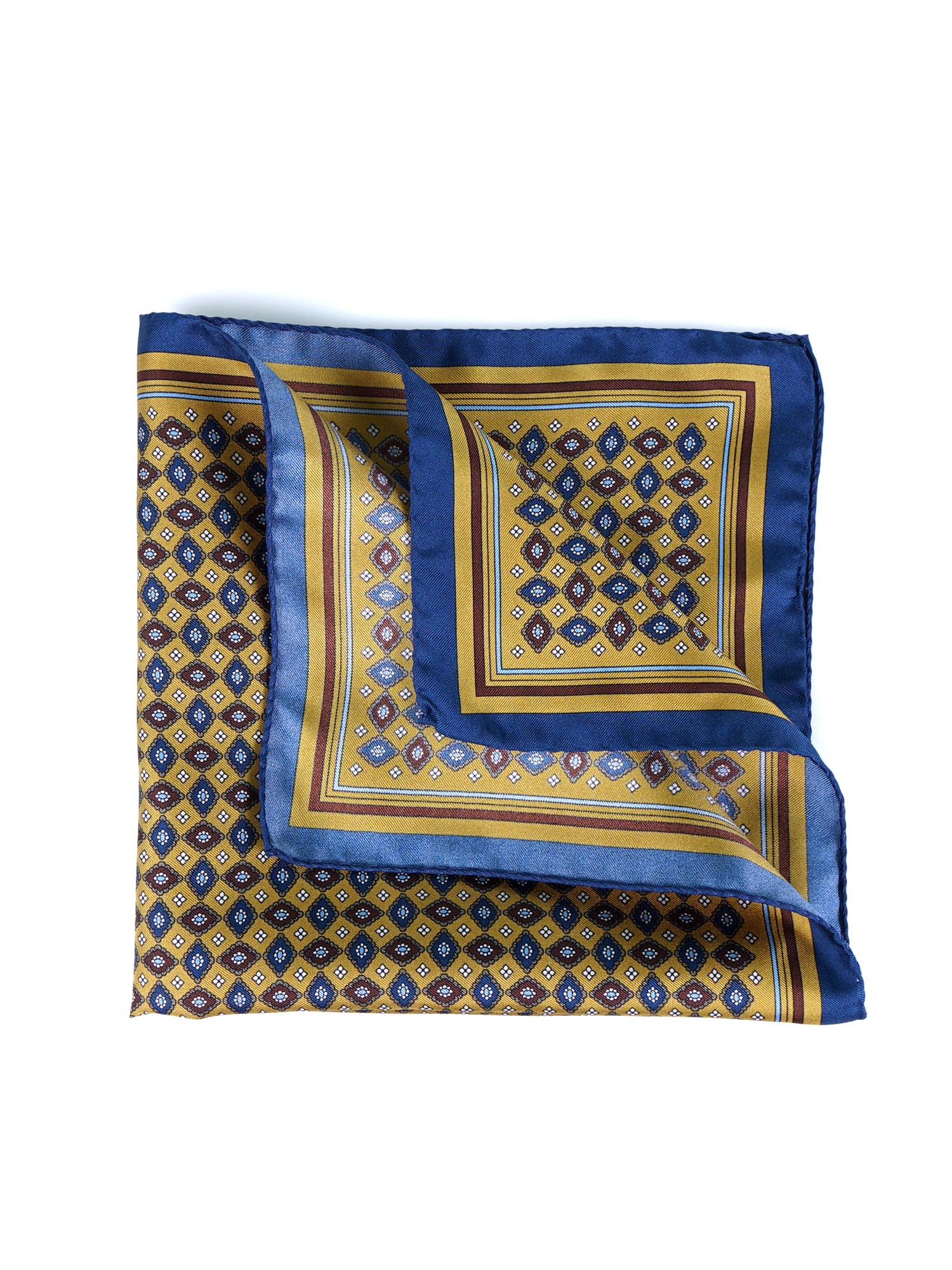 Fazzoletto da taschino giallo XL in seta twill HAVOCK