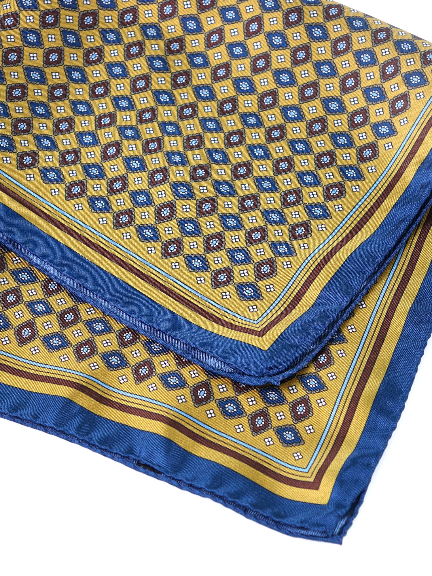 Fazzoletto da taschino giallo XL in seta twill HAVOCK