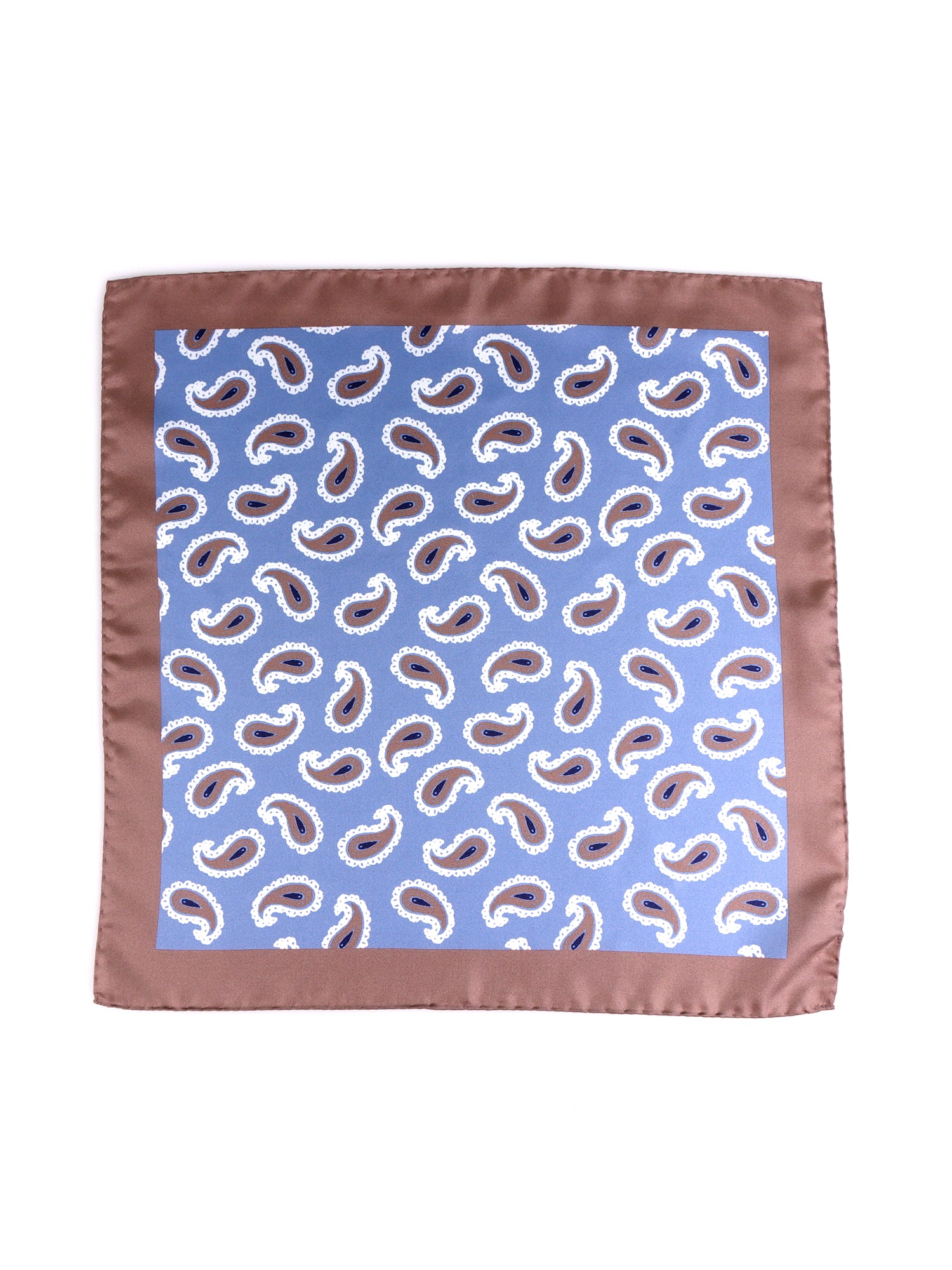 Fazzoletto da taschino celeste XL in seta stampata HOPES