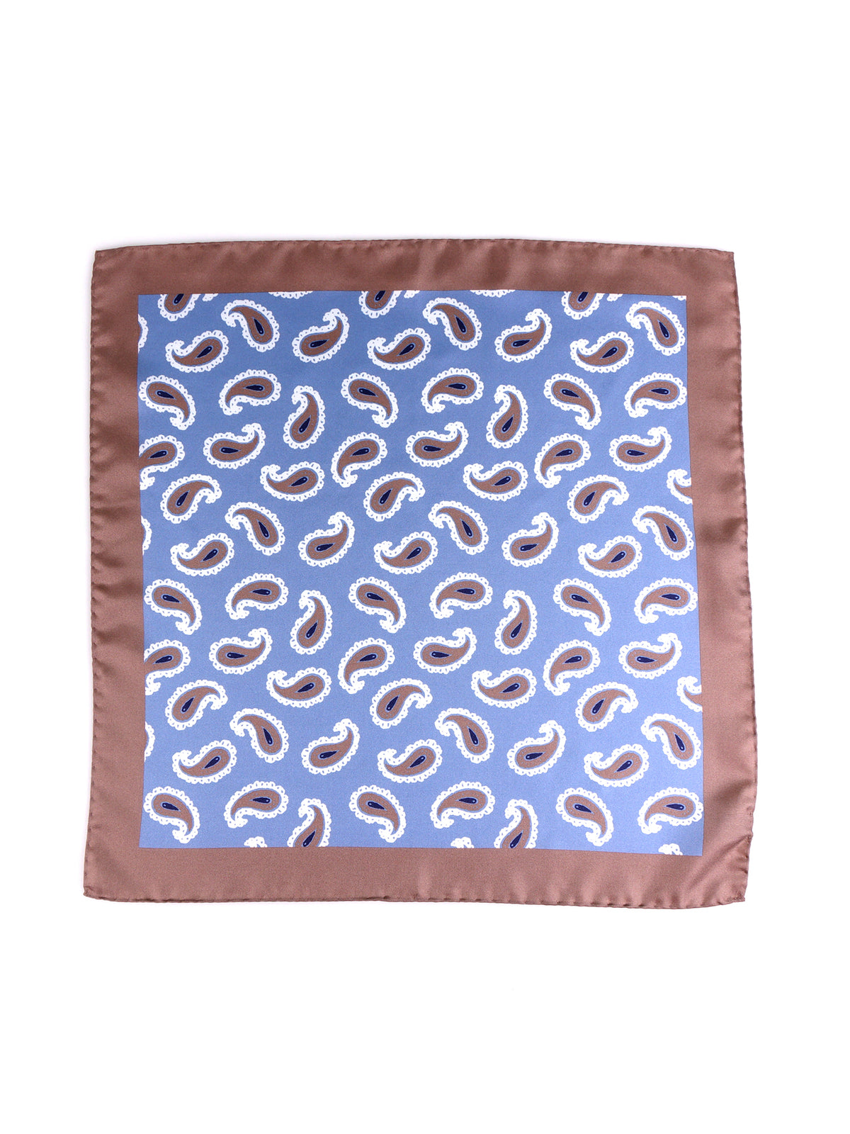 Fazzoletto da taschino celeste XL in seta stampata HOPES