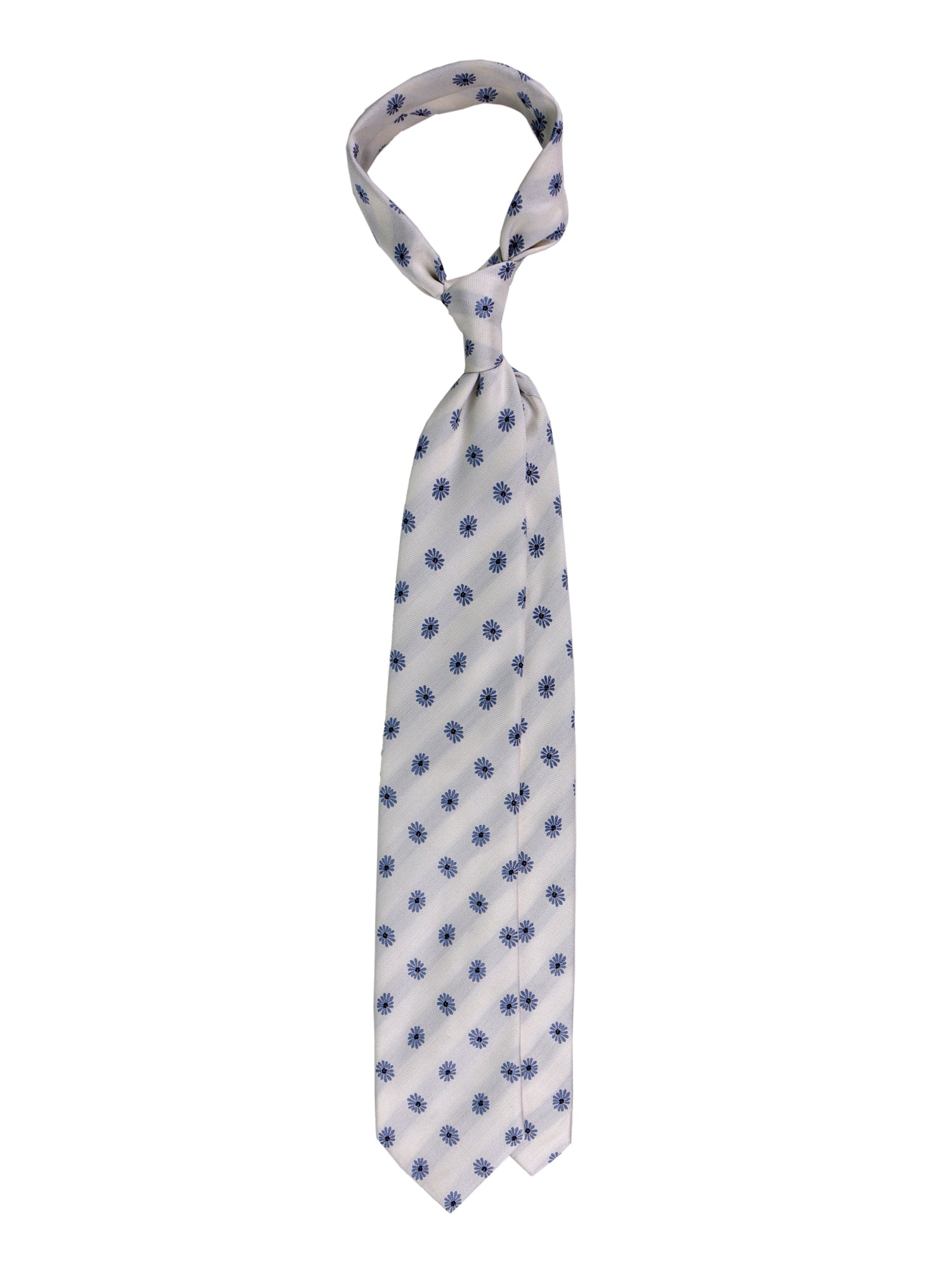 Cravatta 3 pieghe ICE in seta jacquard avorio