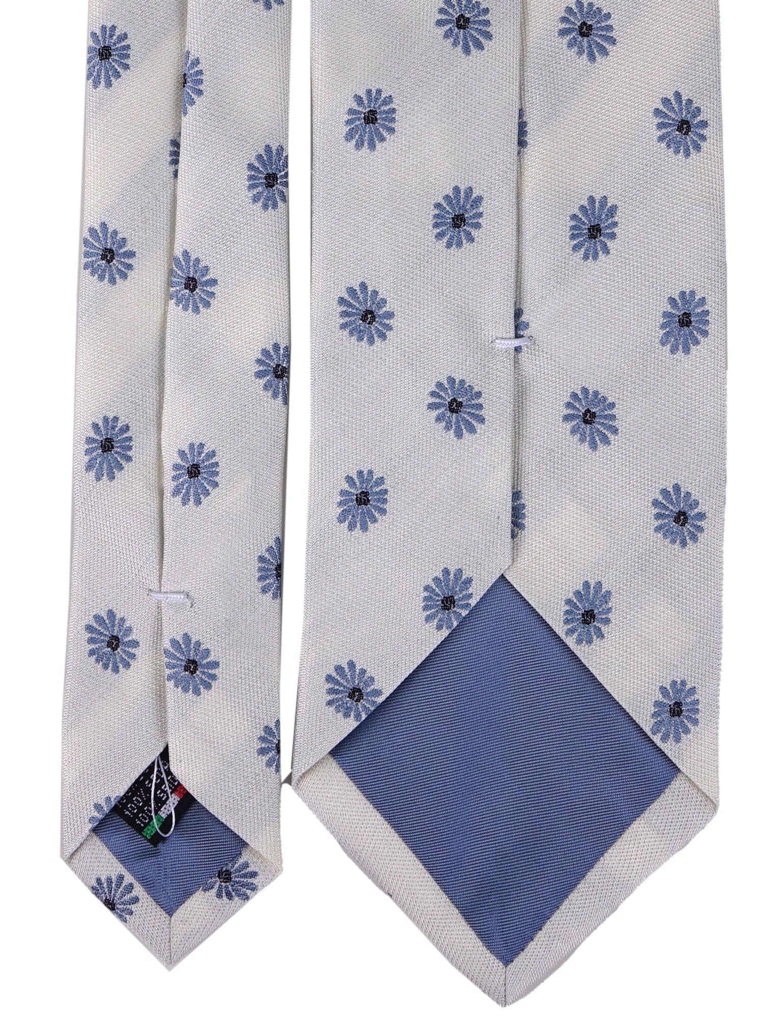 Cravatta 3 pieghe ICE in seta jacquard avorio