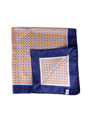 Foulard IMA marrone cammello in seta stampata