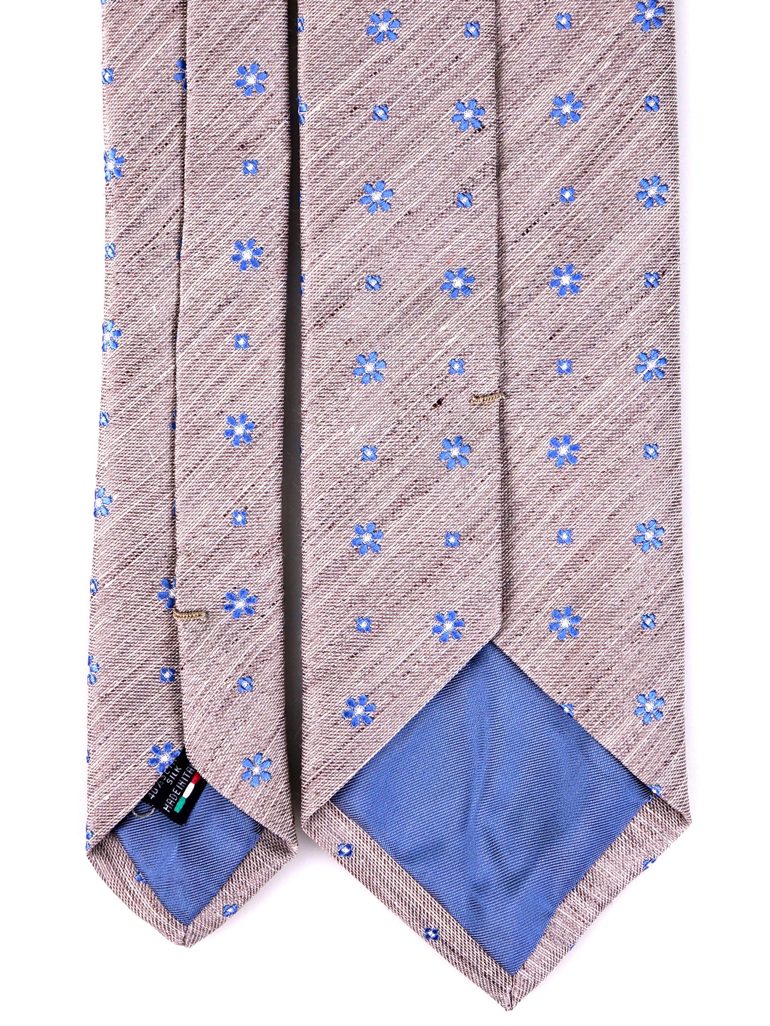 Cravatta 3 pieghe IRIS seta\lino beige