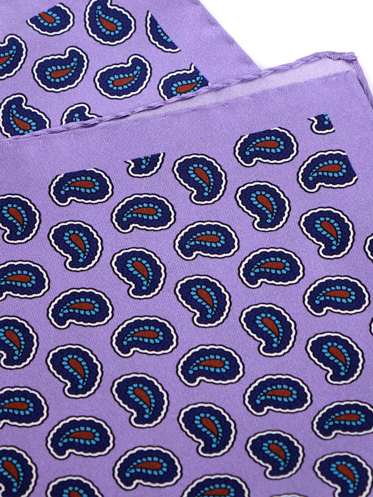 Fazzoletto da taschino glicine XL in seta stampata JEAN