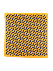 Fazzoletto da taschino giallo XL in seta stampata JEAN