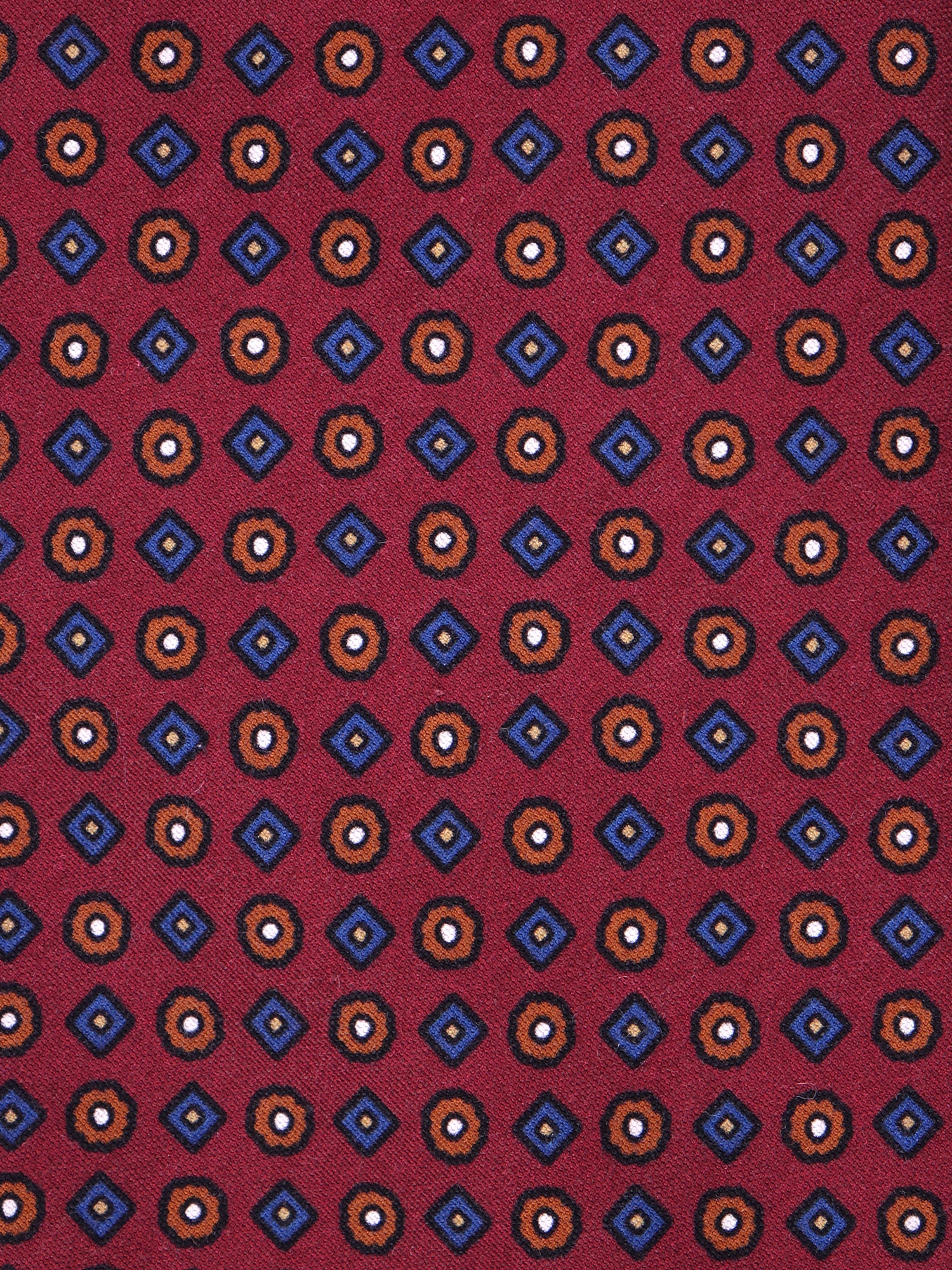 Cravatta 3 pieghe bordeaux JORDAN in seta madder