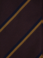 Cravatta 3 pieghe KENT in seta jacquard marrone